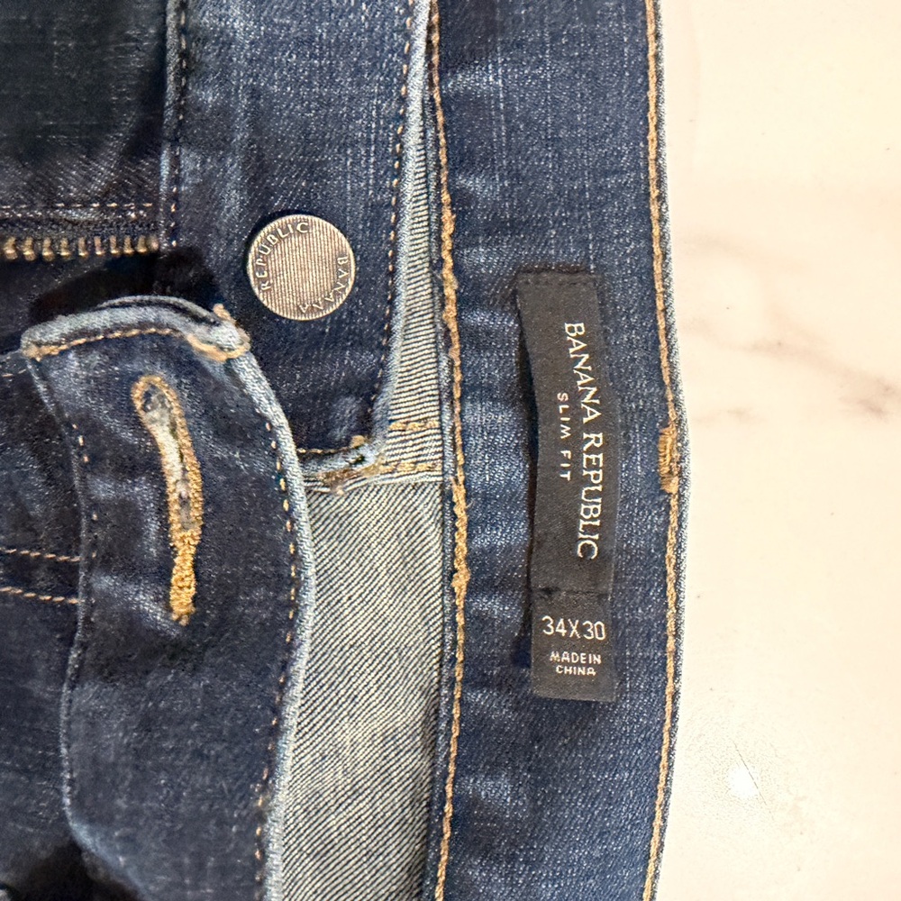 Banana Republic Dark Blue Straight Leg Jeans - Picture 5 of 5